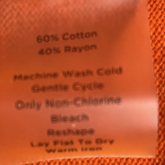Talbots Womens Sweater Burnt Orange Size M Tie Front Collar Long Sleeve Pullover - Picture 9 of 13